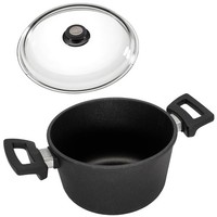 Eurolux Kochtopf Beschichtet Induktion Guss Topf 20 Cm Antihaft Aluguss & Deckel