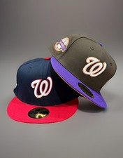 New Era 59fifty Washington Nationals Lot Of 2 Hats 7 1/2 New Balance Inspired