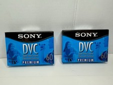 Sony MiniDV DVC 60min Premium Digital Video Tapes Lot Of 2 - New Sealed