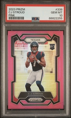 2023 Panini Prizm CJ Stroud Pink Prizm Rookie RC #339 PSA 10 Rookie RC 🔥