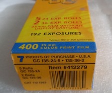 Kodak MAX Versatility 400 35mm Color Film   7 Rolls New Sealed EXP 10/2004 