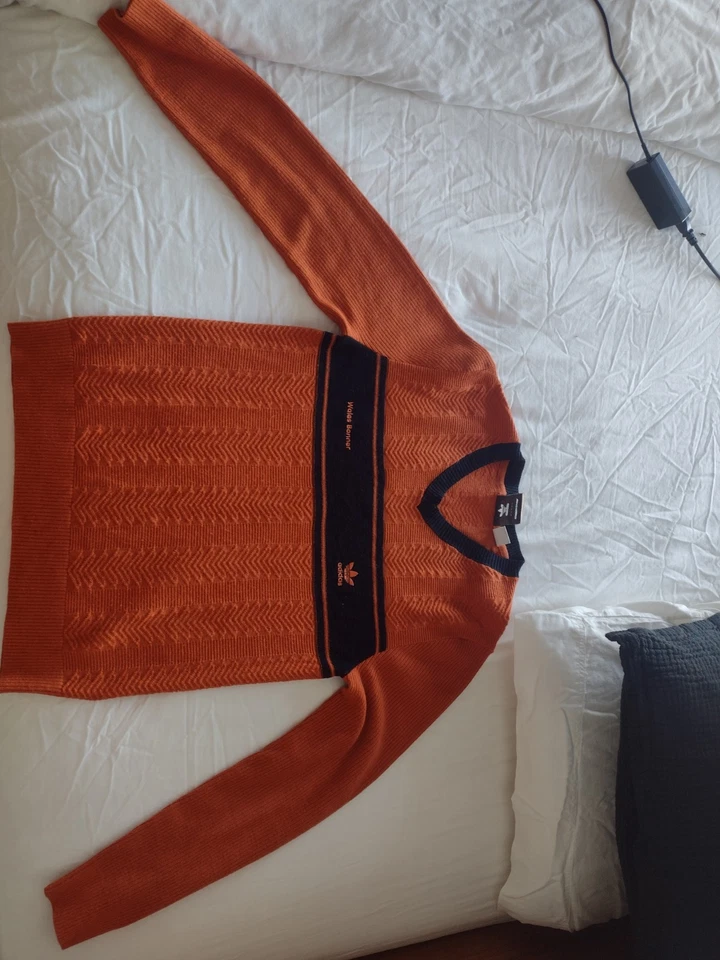 Wales Bonner 阿迪达斯橙色毛衣男式中号 — 第 2/4 张图片