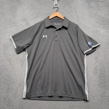 Under Armour Polo Shirt Mens XL Gray Performance Short Sleeve Stretch Golf Loose