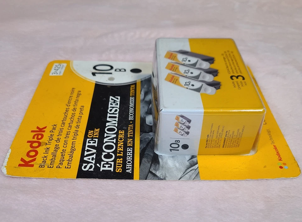 Cartucho de tinta negro Kodak 10B paquete de 3 2012, 2 paquetes nuevo sellado caja abierta Foto 3 de 4