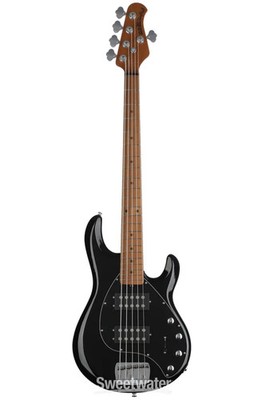 Ernie Ball Music Man StingRay Special 5 HH Bass Guitar - Black with Maple