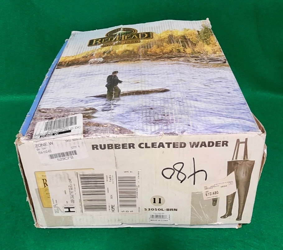 New W/Tag & Box Redhead Bone Dry Rubber Cleated Wader Brown Size 11 53050L - Image 3 of 4