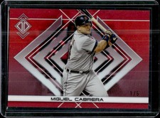 2025 Topps Transcendent Miguel Cabrera Icons Chrome Variation Red Refractor #/5