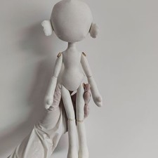 Whispering Doll 30cm 12  DIY Button Eye Handmade Base Doll Body Craft Toy