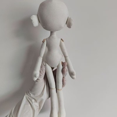 Whispering Doll 30cm 12  DIY Button Eye Handmade Base Doll Body Craft Toy