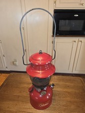 vintage red coleman 200-a single mantle lantern 1956