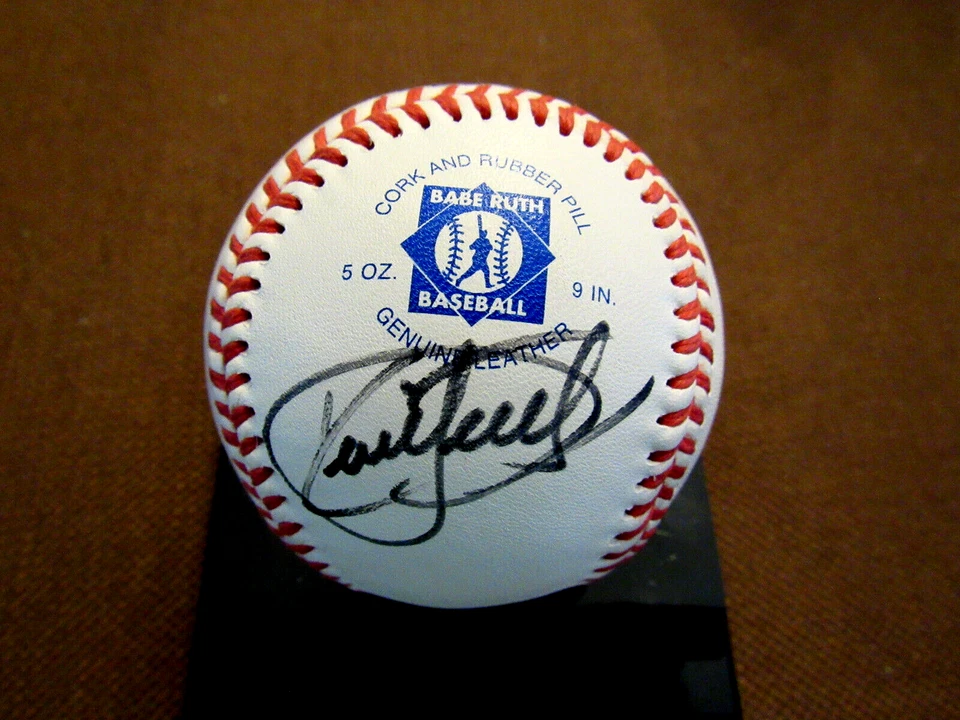 KIRBY PUCKETT TWINS HOF SIGNED AUTO VINTAGE BABE RUTH LEAGUE BASEBALL JSA LOA - Image 2 of 4