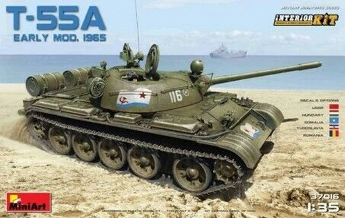 T-55A Early Mod. 1965 Interior Kit Tank 1:3 5 Kunststoff Modell Kit Miniart-image