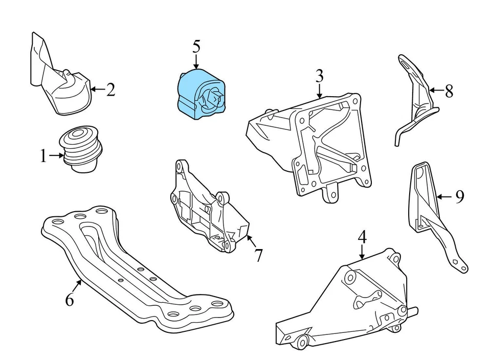 2007-2013 MERCEDES-BENZ E63 AMG - Transmission Mount 2122401018 - Image 3 of 4