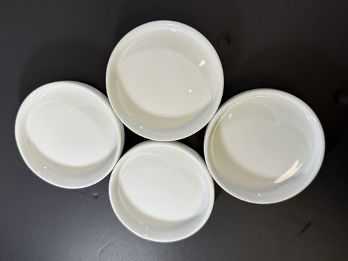 XCell Brand Dipping Saucers White Porcelain Ring Dish Candle Holder Set of 4 - Picture 2 of 6