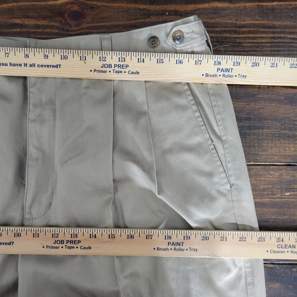 Pantalón Cherokee Hombre Caqui Plisado Talla 38x32 NUEVO Foto 3 de 4