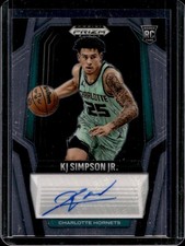 2024-25 Panini Prizm Black KJ Simpson Jr. RC Auto #RS-KJS Hornets Rookie