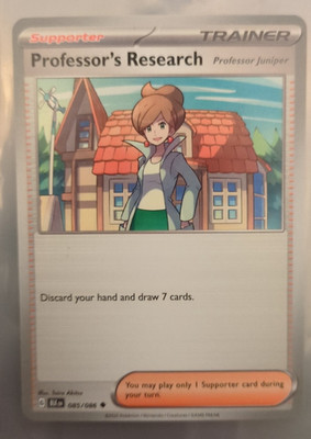 Professor s Research 085/086 Black Bolt Uncommon Pokémon Card