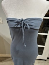 Wild Fable Blue Strapless Tie Bodycon Dress Knee Length Size M