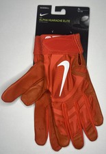 Nike Alpha Huarache Elite Batting Baseball Gloves Orange CV0696-844 XL NWT 74