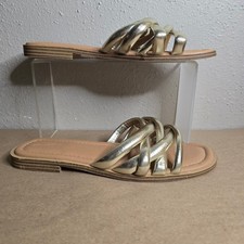 Elegant Gold Women's Slide Sandals