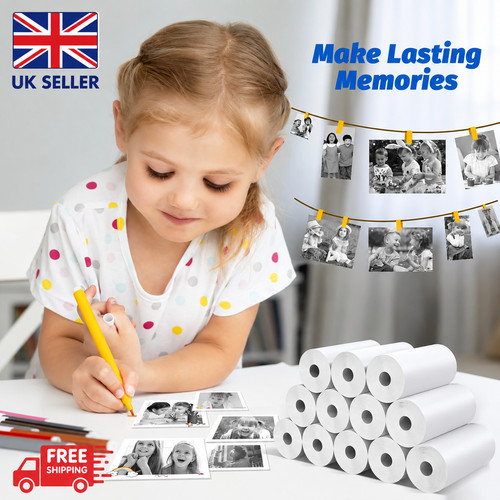 20 Rolls 57mm Thermal Print Paper Refill for Kids Instant Camera Photo