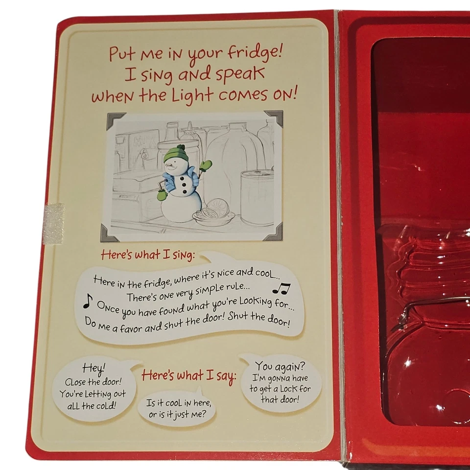 Hallmark Fun in the Fridge Talking Snowman Sings & Speaks 8" de alto 2009 Foto 2 de 4