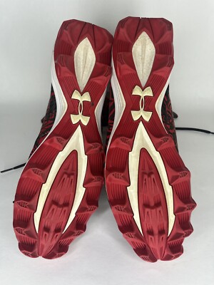 Under Armour Highlight Clutchfit Cleats Men Sz 13 Red  display picture 2