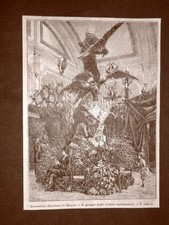 Esposizione Nazionale di Milano nel 1881 Avvoltoi imbalsamati Gruppo di E.Bonomi