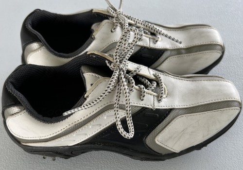 FootJoy Junior Golf Shoes Cleats Youth size 3M White Black Gray Boys Girls - Picture 3 of 9