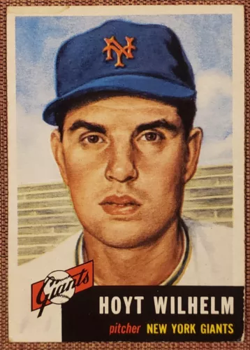 1953 Topps #151 Hoyt Wilhelm New York Giants Authentic Original Baseball Card