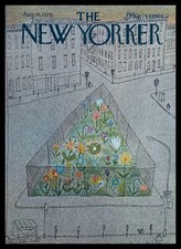 COVER ONLY The New Yorker August 16 1976 Triangle Garden by Eugene Mihaesco