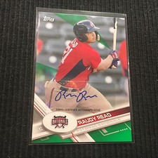 2017 TOPPS PRO DEBUT #152 RAUDY READ *GREEN AUTO #/99*  POTOMAC NATIONALS