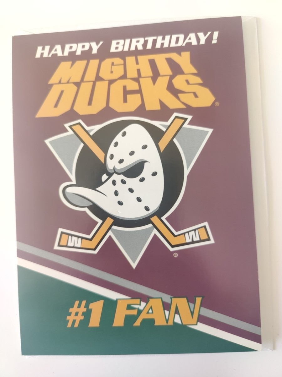 Happy Birthday Greeting Card with Envelope - Mighty Ducks #1 Fan