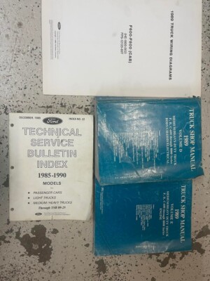 1989 Ford Medium Heavy Truck F B C-600 through 8000 Service Shop Manual Set