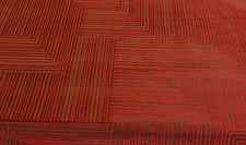 DONGHIA JACKSON CACHE RED VELVET GROS POINT UPHOLSTERY FABRIC 32" LONG 48"W