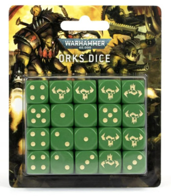 Warhammer 40,000 Orks Dice Set - Games Workshop 50-05 - New