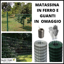 RETE RECINZIONE METALLICA /PLASTIFICATA VERDE O ZINCATA PROTEZIONE GIARDINO ORTO