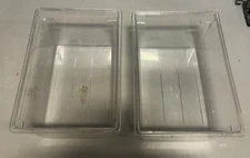 New Lot of 2 Cambro 182612CW135 Camwear Clear 18" x 26" x 12" Food Storage Box