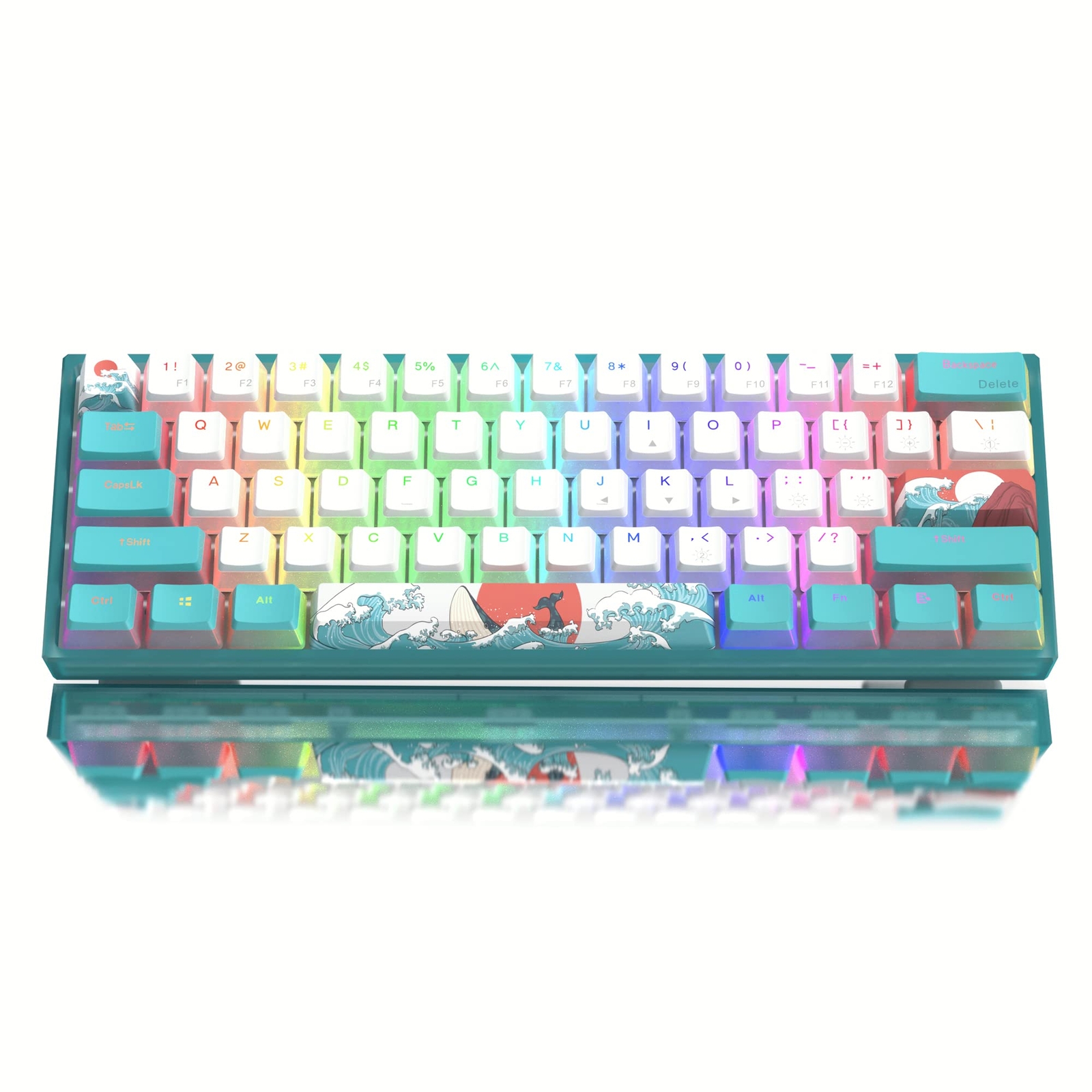 60% WK61 RGB Wired Gaming Keyboard with Hot-Swappable Mechanical Switches