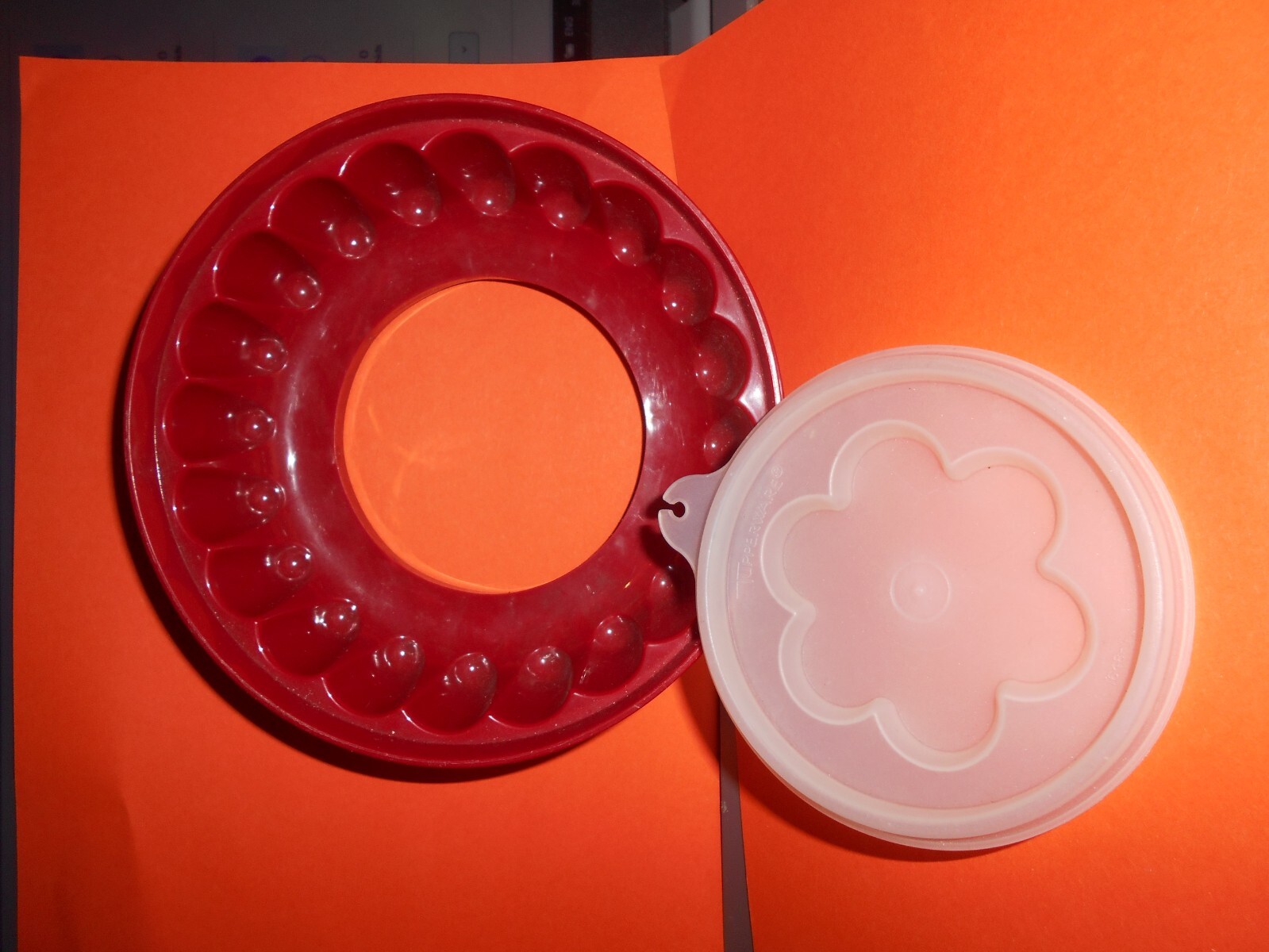 vintage TUPPERWARE 1PT jelly mould with removable bottom red eBay