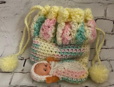 crochet baby doll cradle purse pattern