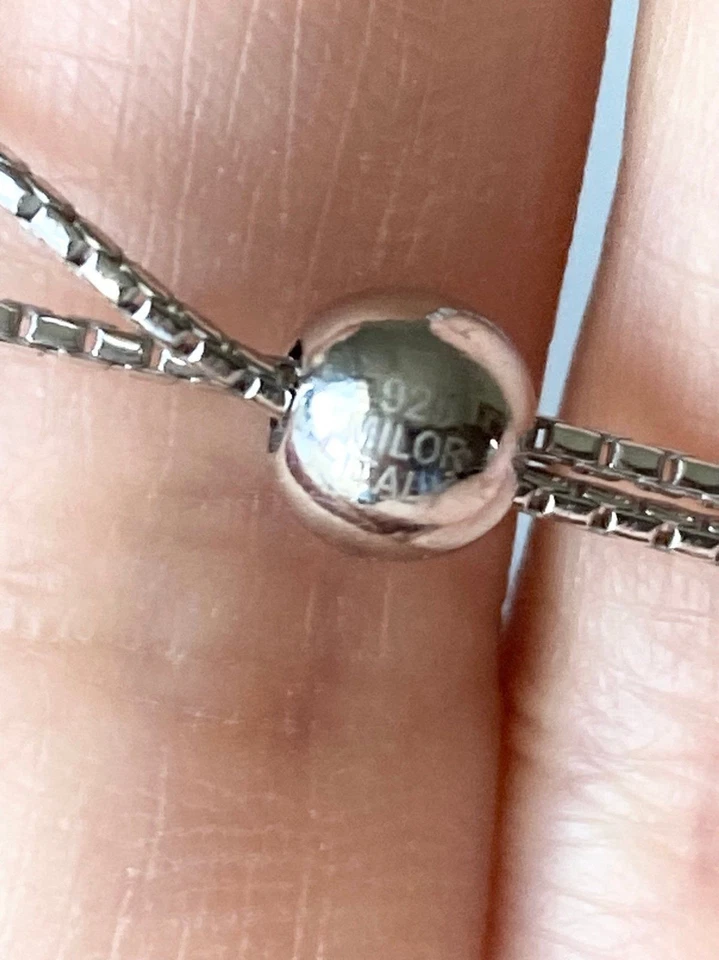 Milor 925 Italy Sterling silver rope chain adjustable bracelet - Image 4 of 4