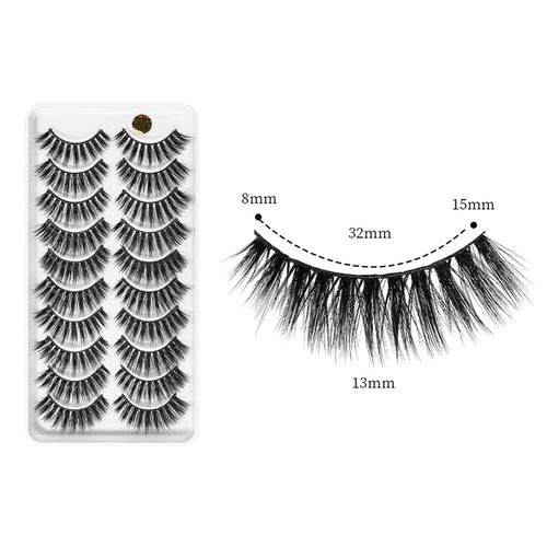 10 Pairs Crisscross False Eyelashes Thick Long Eye Lashes Eye Makeup Tools - Picture 7 of 20