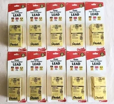 Pentel Super Hi-Polymer HB Lead Refills 0.9 mm Thick LOT OF 10