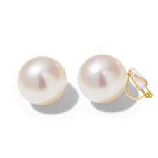 Pearl Clip on Earrings for Women Drop Clip Earrings for Women Gold Plated Whi...
