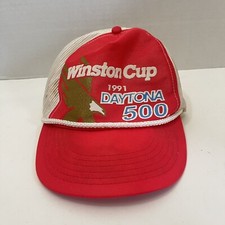Vintage Winston Cup 1991 Dayto 500 Trucker Hat Cap Corded SnapBack Eagle