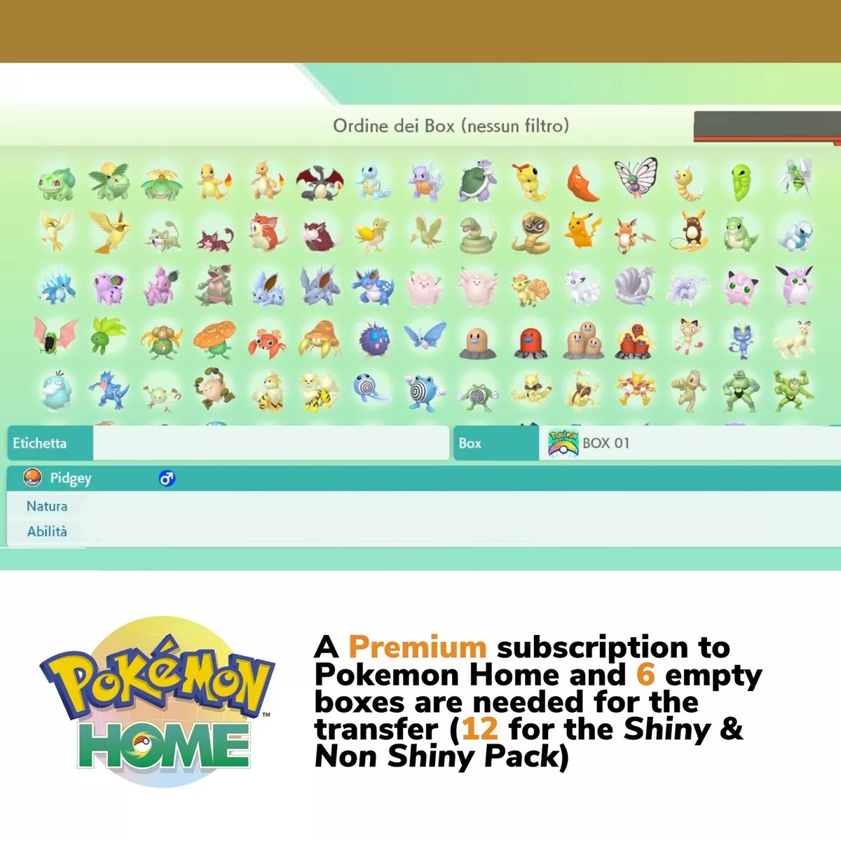 Pokemon Let's Go Pikachu Eevee Complete Shiny Living Dex HOME Pokedex Lets  6IV