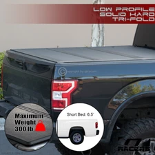 For 2005-2011 Dodge Dakota 6.5' Bed Lo Pro Aluminum Hard Tri Fold Tonneau Cover