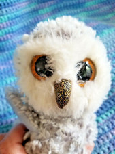 TY Beanie Boos Owlette Owl Plush 7" Stuffed Toy Animal Gold Eyes