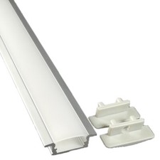 8pk LED strip light channel shallow Recessed shape fit 6mm 8mm 10mm 12mm